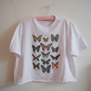 Cropped Butterfly T-shirt